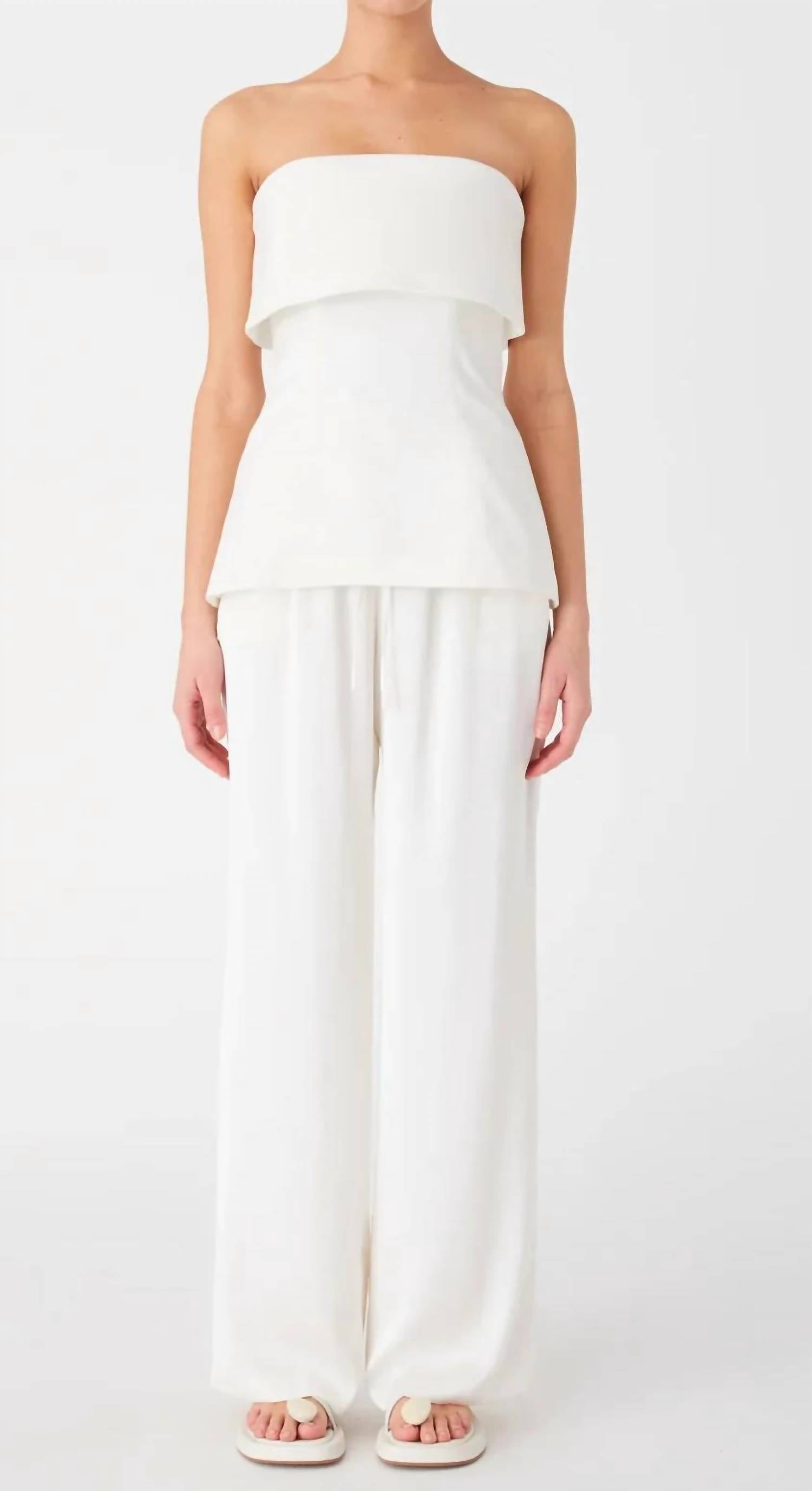 Misha - Amar Strapless Sateen Top