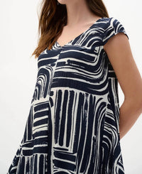 Joseph Ribkoff - Abstract Midi Cocoon Dress