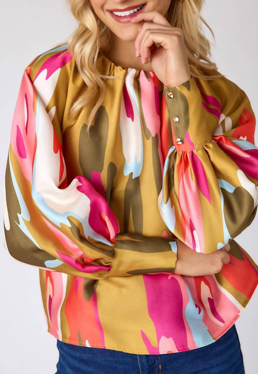 Crosby by Mollie Burch Elizabeth Satin Twill Blouse in the og - women's blouse - view 4