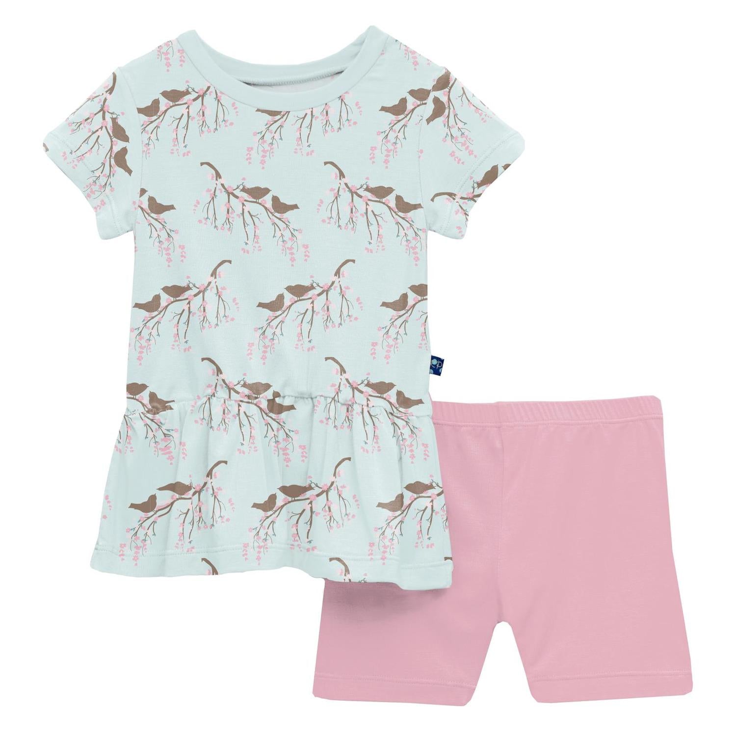 KicKee Short Sleeve Pajama Set, Year Round Solid
