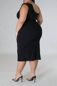 Good Time Usa - Emma One Shoulder Cut Out Dress With Side Slit