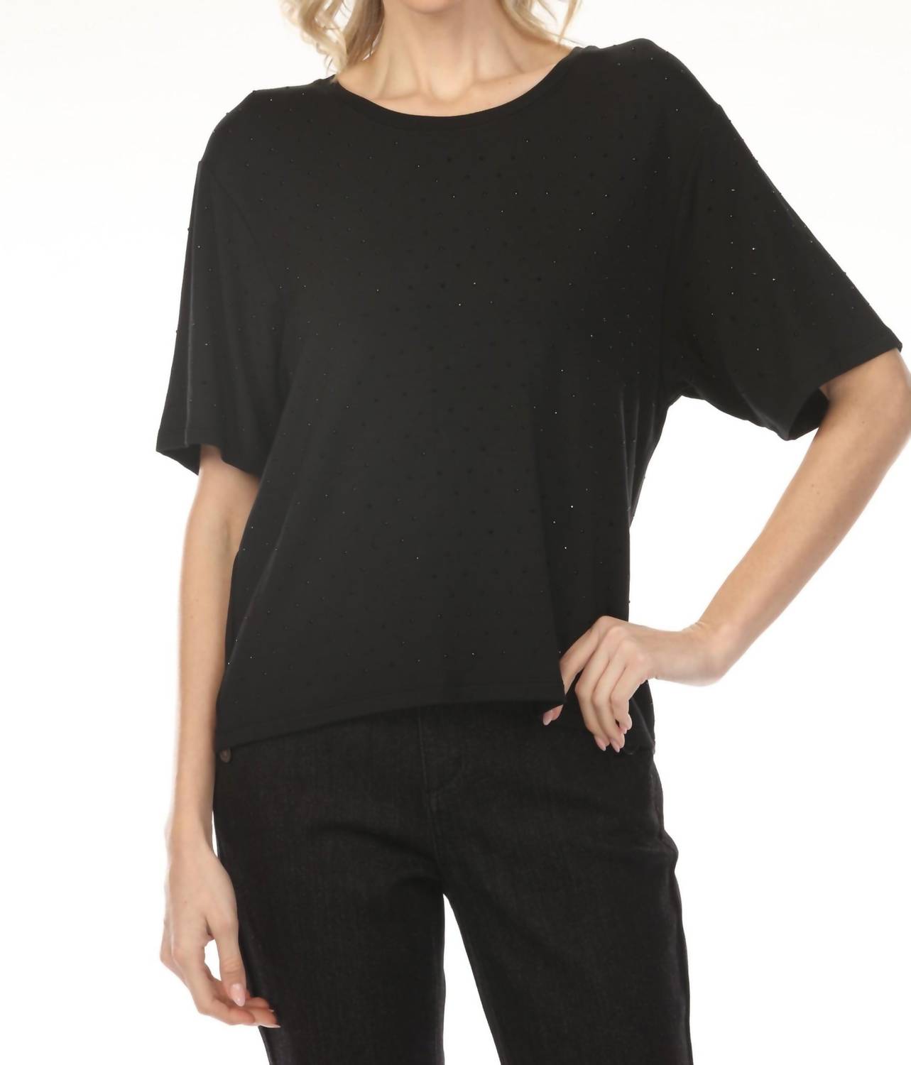 Joseph Ribkoff - Embellished Short Sleeve Loose Top