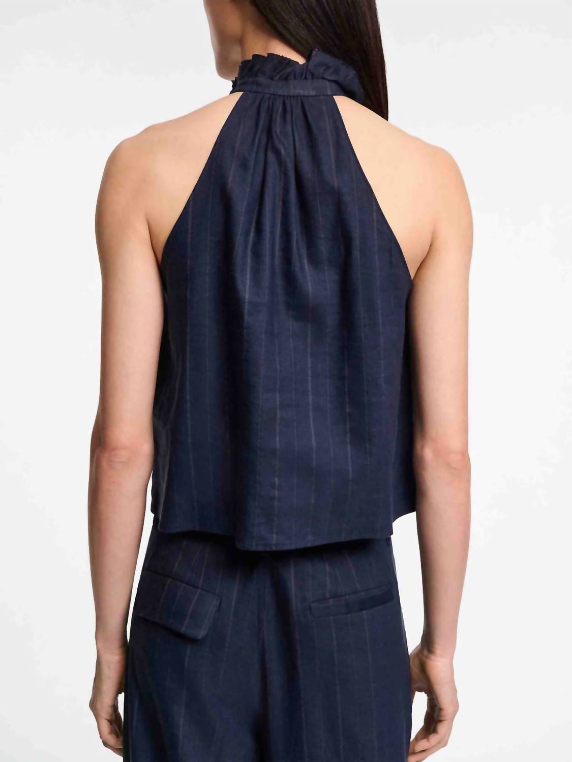 DOROTHEE SCHUMACHER Modern Sophistication Top Blouse in blue night - women's blouse - alternate view
