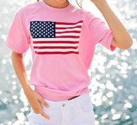 Shiraleah - Flag Lightweight Short Sleeve Sweatshirt