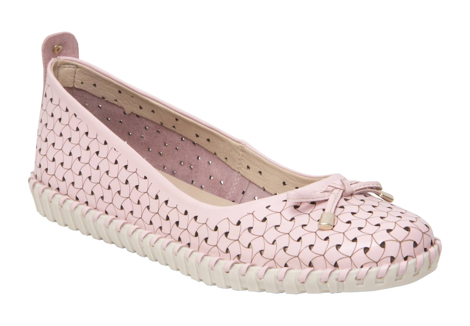 Bottero - Women's Ballerina Open Cut Weave Flat Shoe