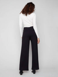 Charlie B - Pull-on Ponte Wide Leg Pants