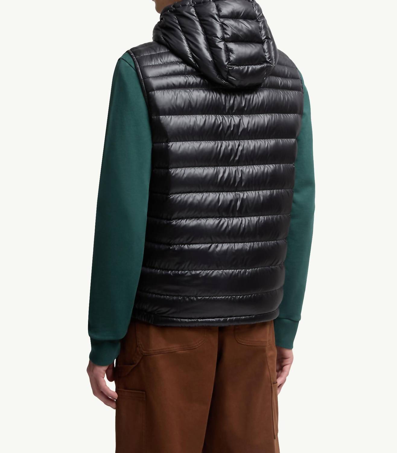Moncler Orant Hooded Down Vest in black - men's item - alternate view
