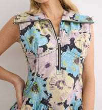 Ganni - Floral Printed Cotton Mini Dress
