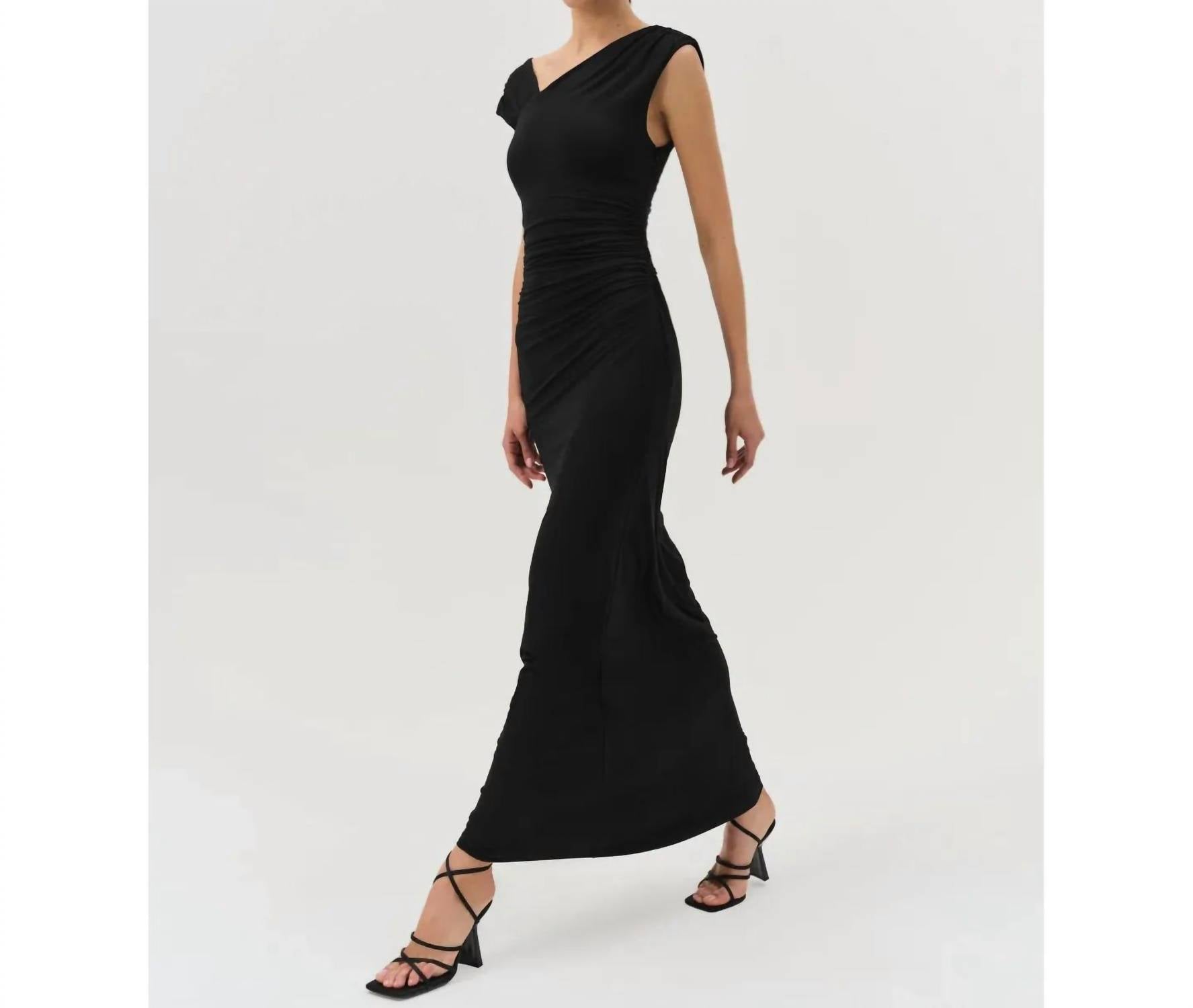for Love & Lemons Genesis Maxi Dress in black - women's dress - alternate view