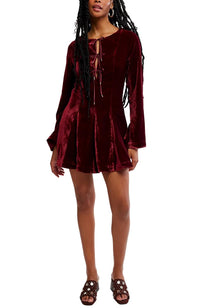Free People - Linney Velvet Mini Dress