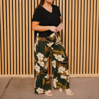 Dex - Palm Blossom Wide Leg Pants