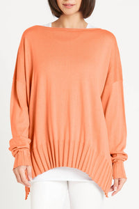 Planet By Lauren G. - Ribbed Boatneck Top