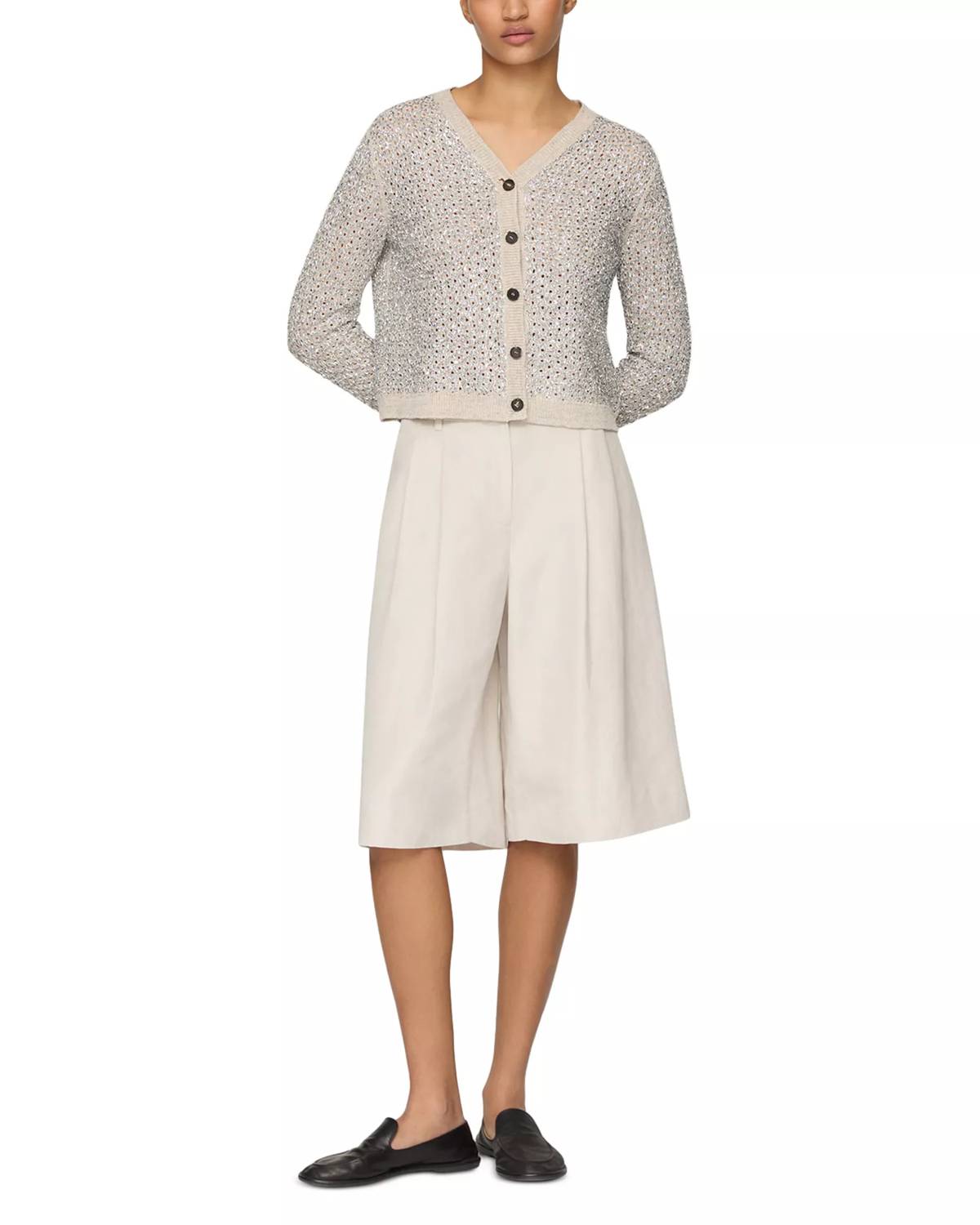 Lafayette 148 - Button Front Foil Cardigan