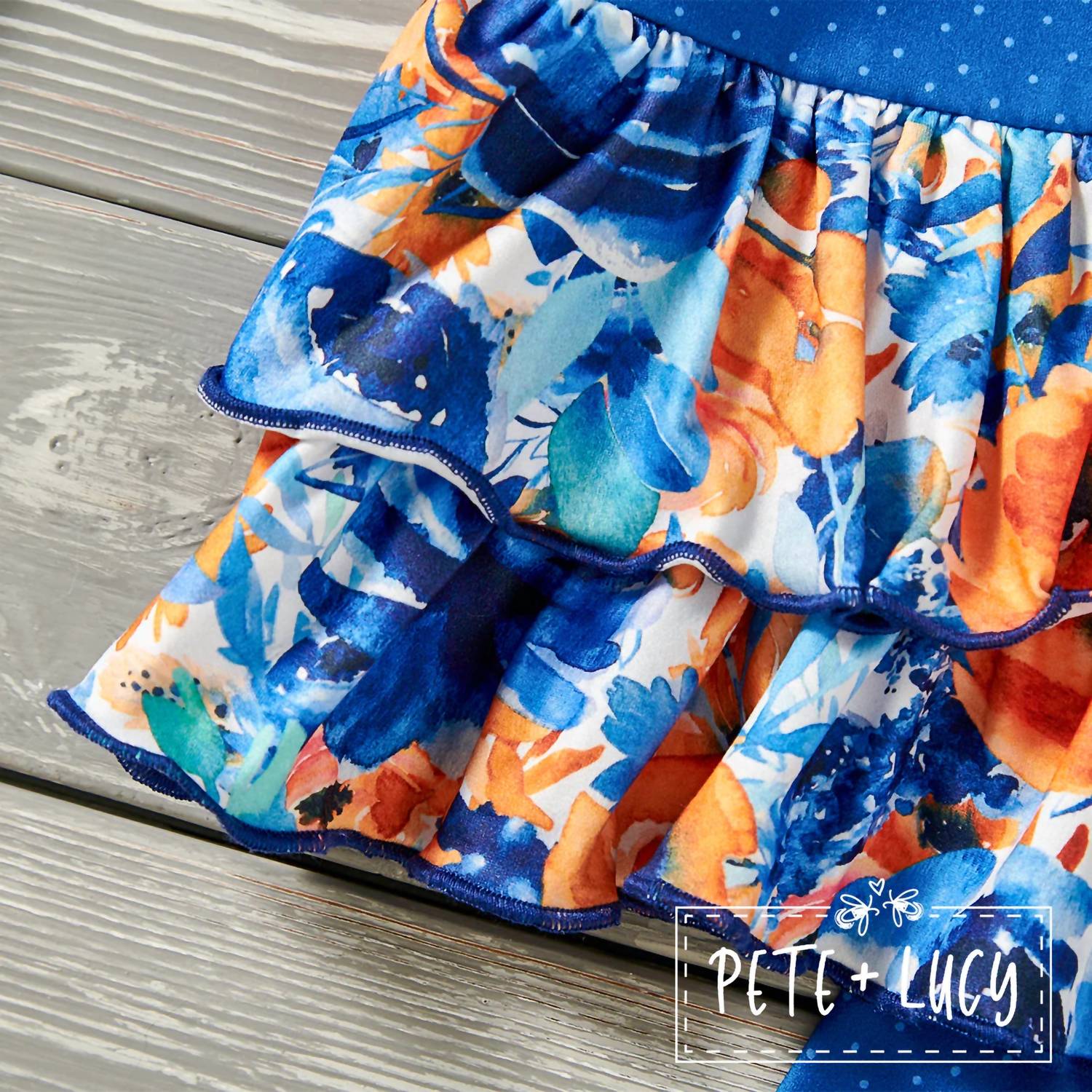Pete + Lucy - Girls Painted Florals Pant Set