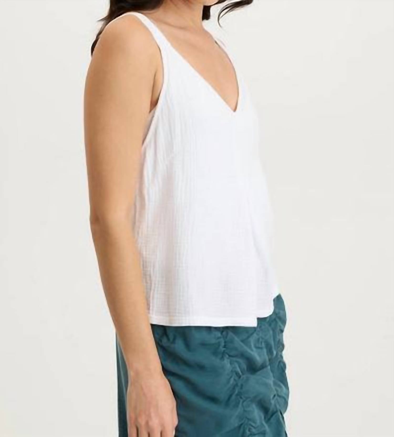 Xcvi - Hedley Gauze Jersey Box Pleat Tank