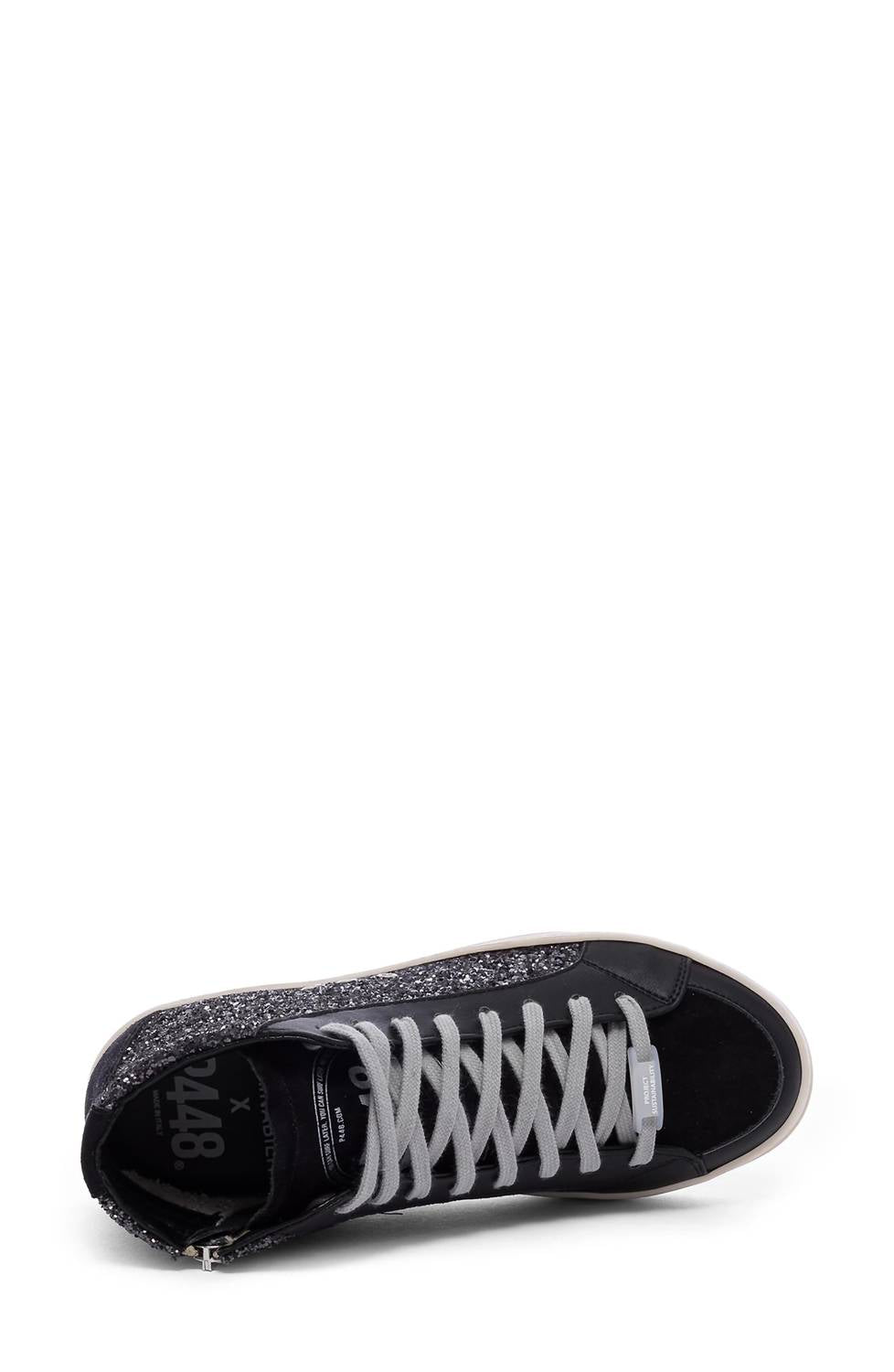 P448 Women's Skate High Top Sneaker in black white - women's sneaker - view 5