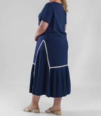 Joh - Rowan Pointe Knit Dress With Pleating - Plus Size