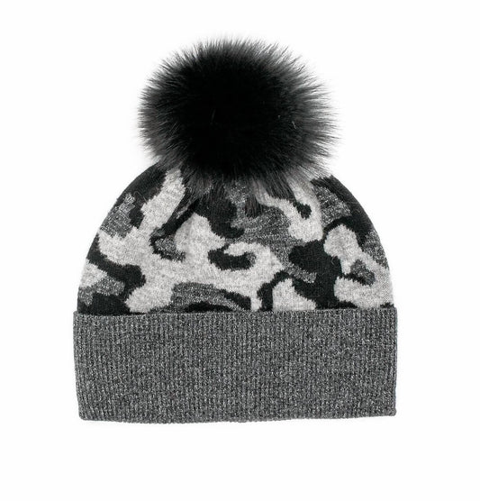 Mitchie'S Matchings - Women's Knitted Camo Lurex Hat