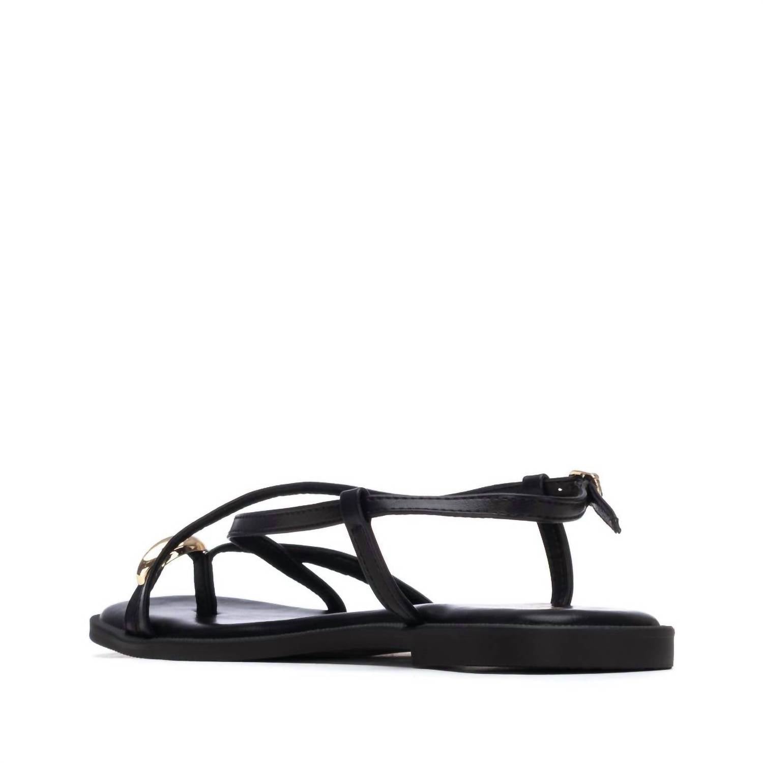 Xti Women's Strapped Sandals in black - women's sandal - detail view