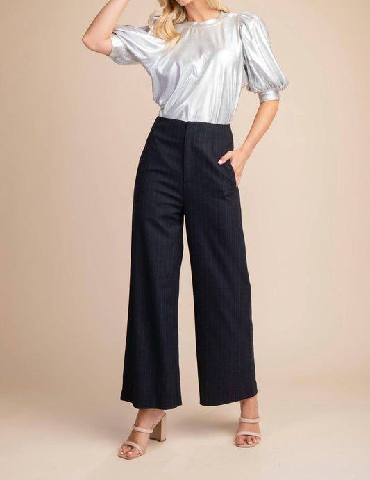 Glam - High Waist Side Pocket Stripe Pants