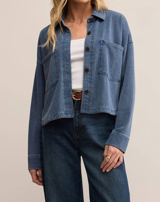 Z Supply - ALL DAY CROPPED KNIT DENIM JACKET
