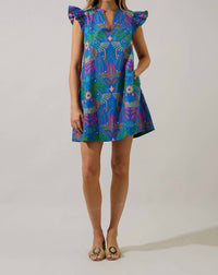 Sugarlips - Yori Tropical Evalyn Ruffle Mini Dress
