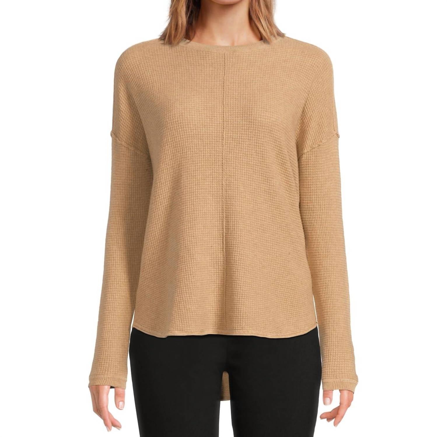 Elliott Lauren - Waffle Stitch Drop Shoulder Sweater