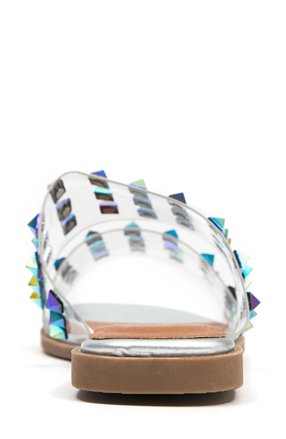Ninety Union Women's Bloom Slide Sandal in silver - women's sandal - detail view