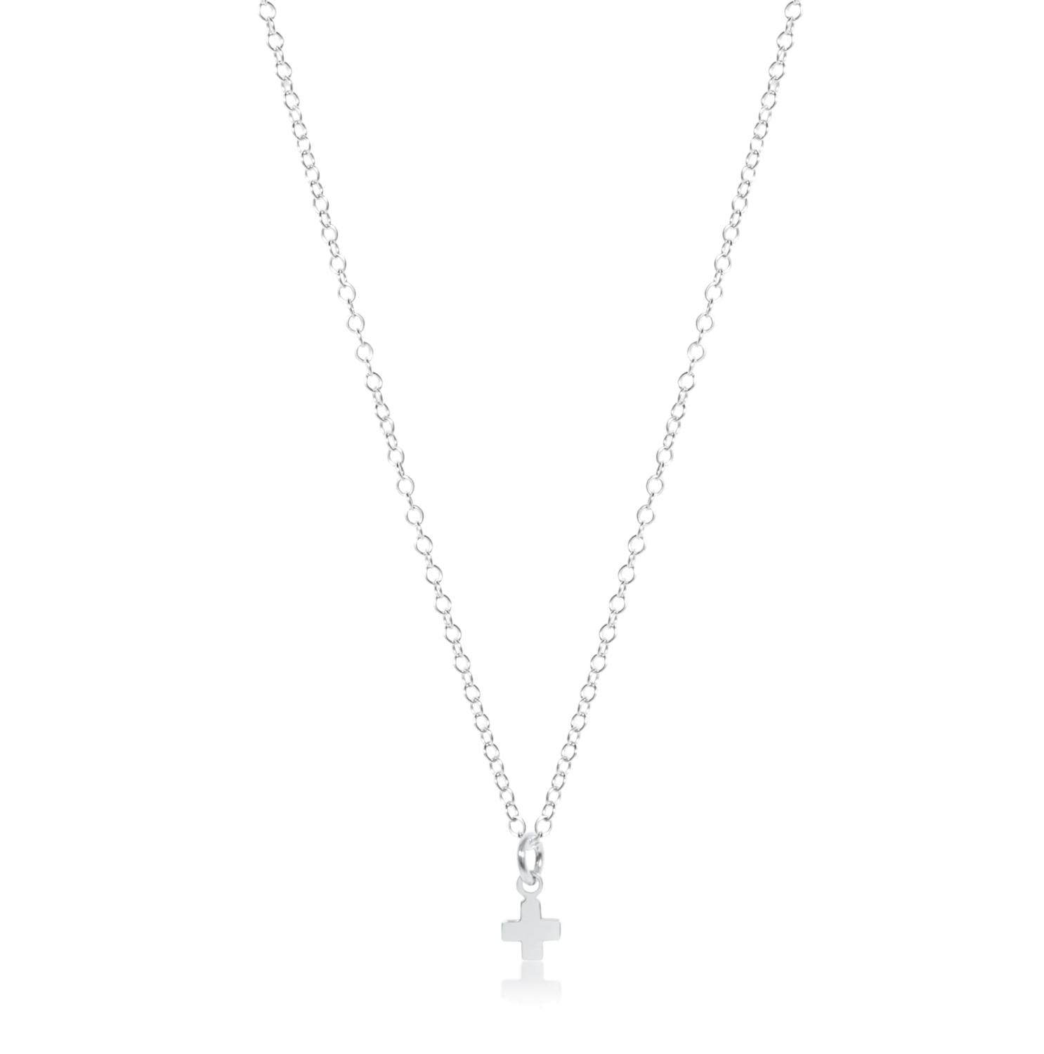 Enewton - Signature Cross Small Sterling Charm 16" Sterling Necklace