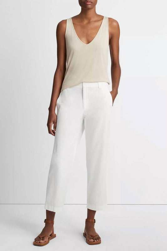 Vince - Low-rise Washed Cotton Crop Pants