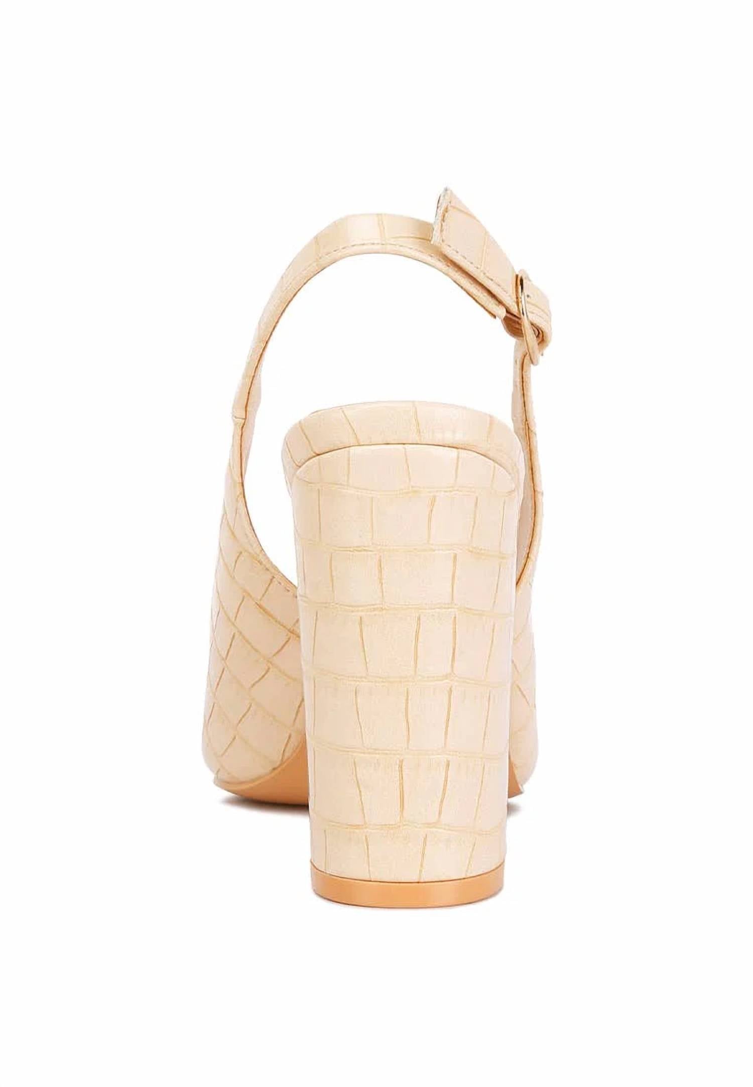 Rag Company - Women's Macha Croctexture Sling Back Heels