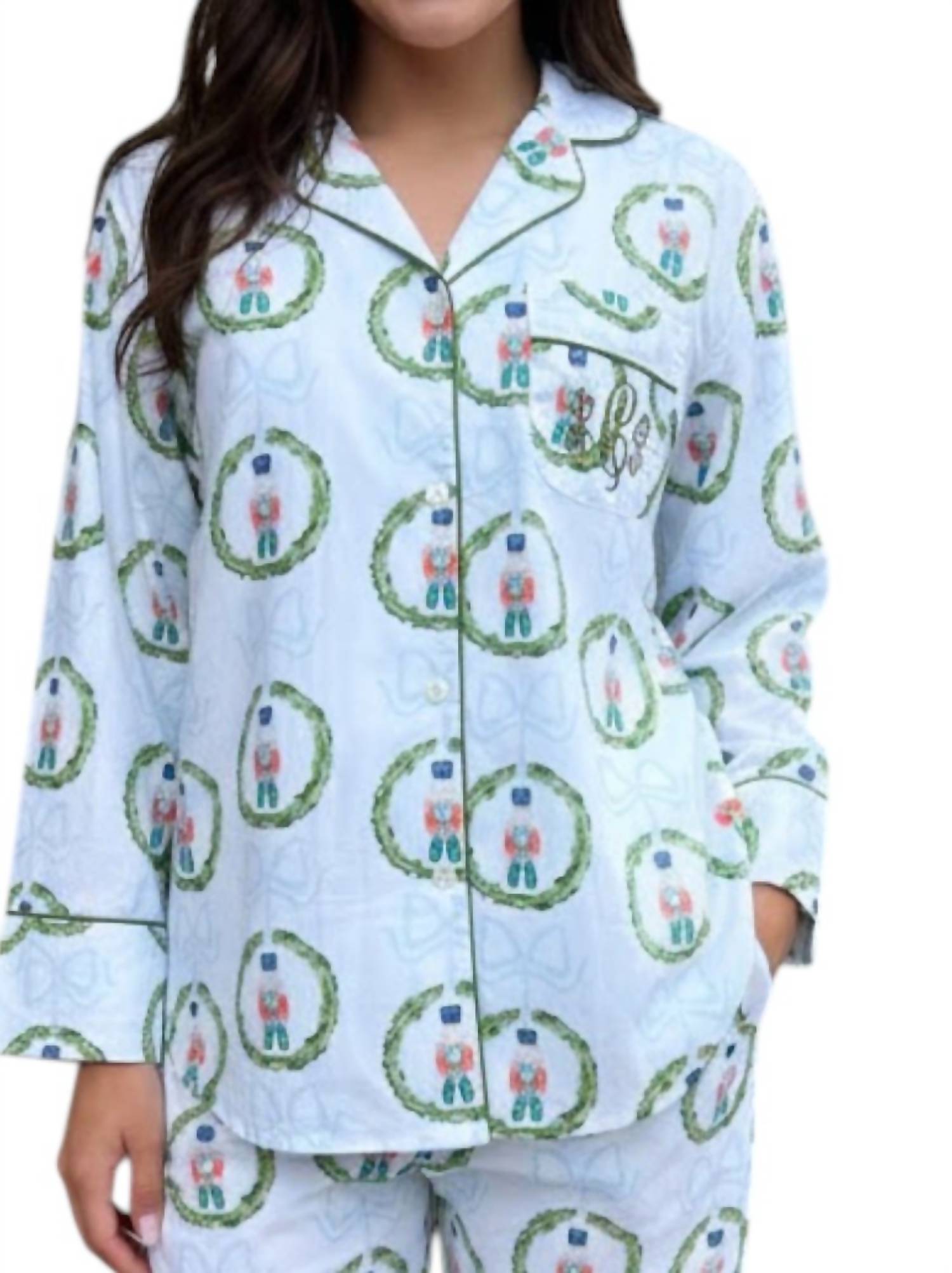 Bon|Artis - Hippopotamus & Nutcracker Long Cotton Pajama Set