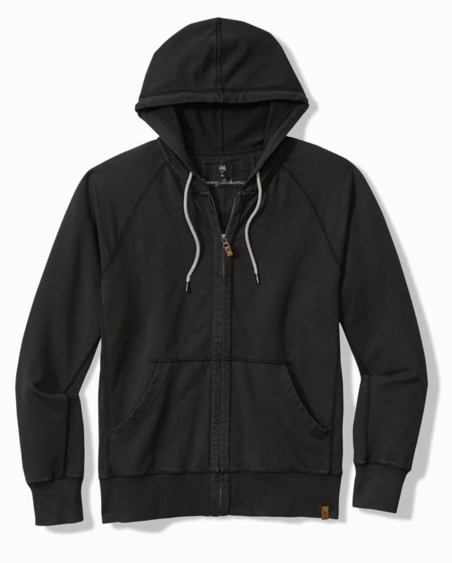 TOMMY BAHAMA Men's Ben & Terry Full-zip Sweatshirt in coal - men's shirt