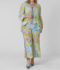 La Fuori - Orchid Bloom Embellished Pants - Plus Size