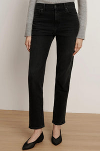 Veronica Beard Leah Straight-Leg Jean in washed onyx - women's jeans