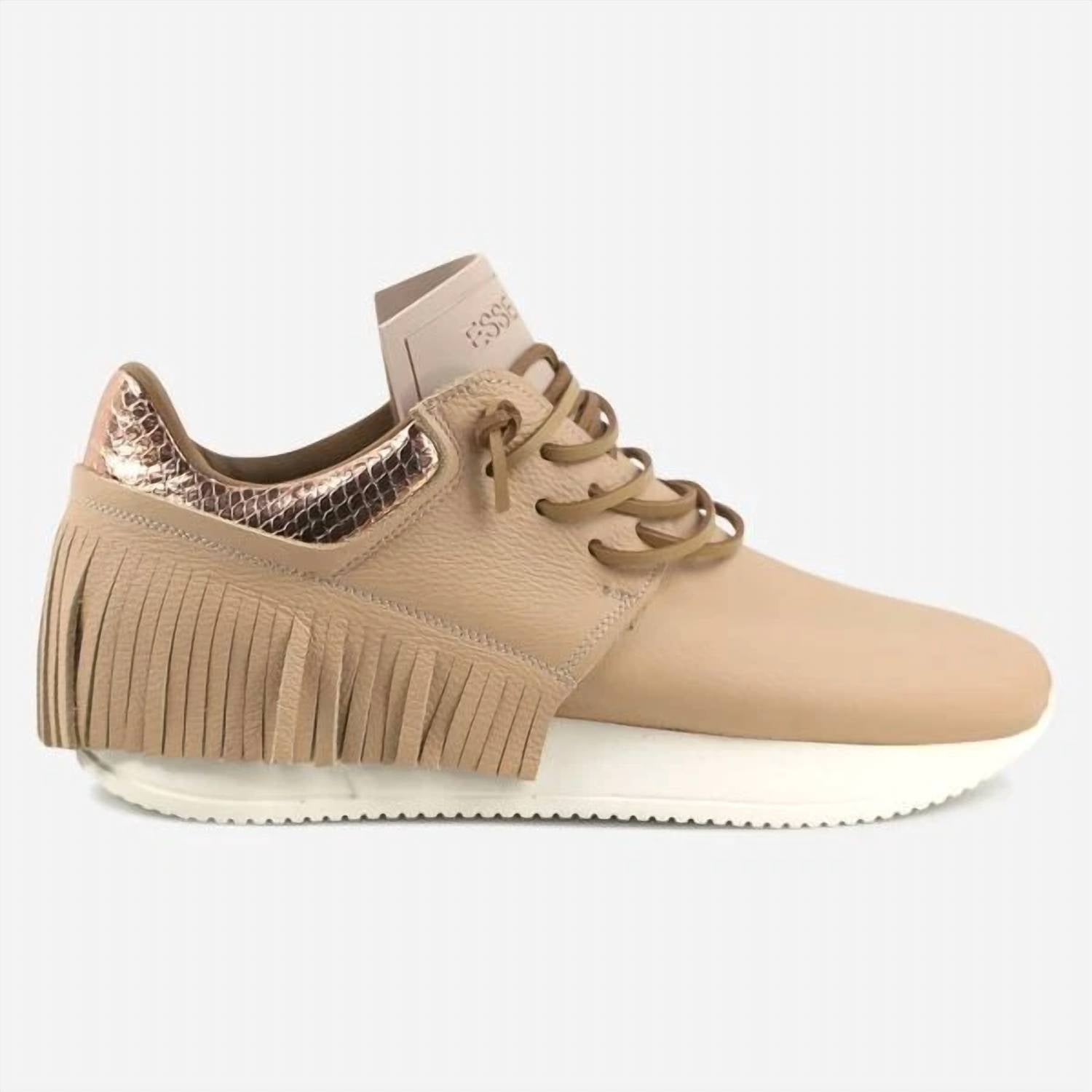 ESSEutESSE Women's Fringe Sneaker in nude - women's sneaker