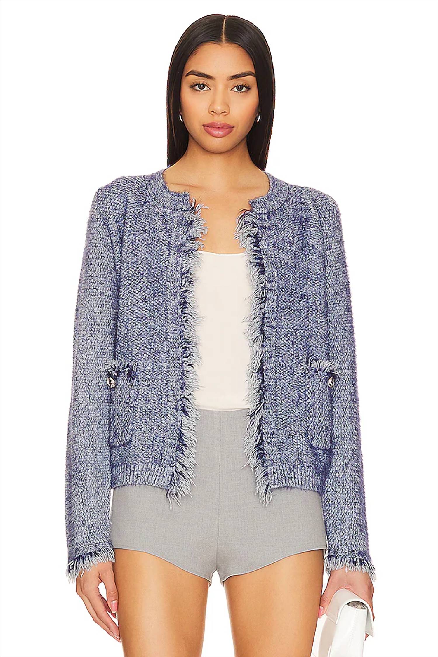 Line And Dot - Fringe Trim Cardigan