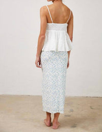 Creamon Eyelet Lace Trim Cami Top in white - women's shirt - view 5