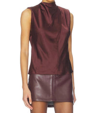 Astr - Inaya Satin Rhinestone Embellished Top