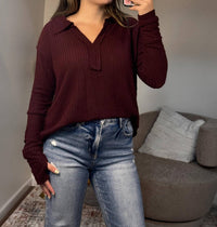 Bluivy - Archer Brushed Waffle Henley Top
