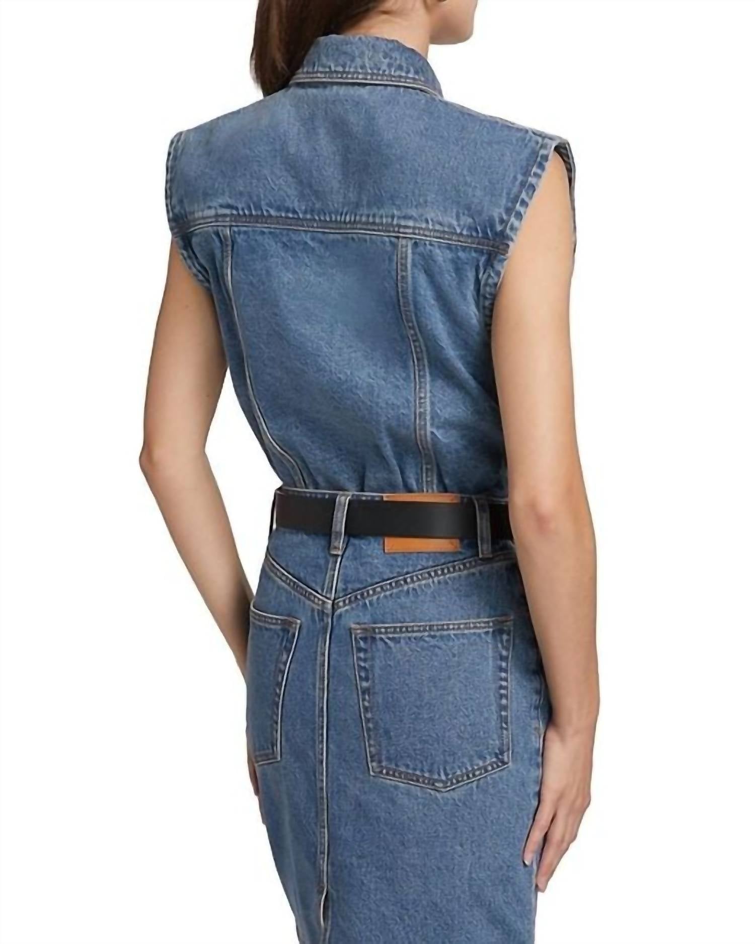 Ronny Kobo - Denim Sleeveless Bodysuit