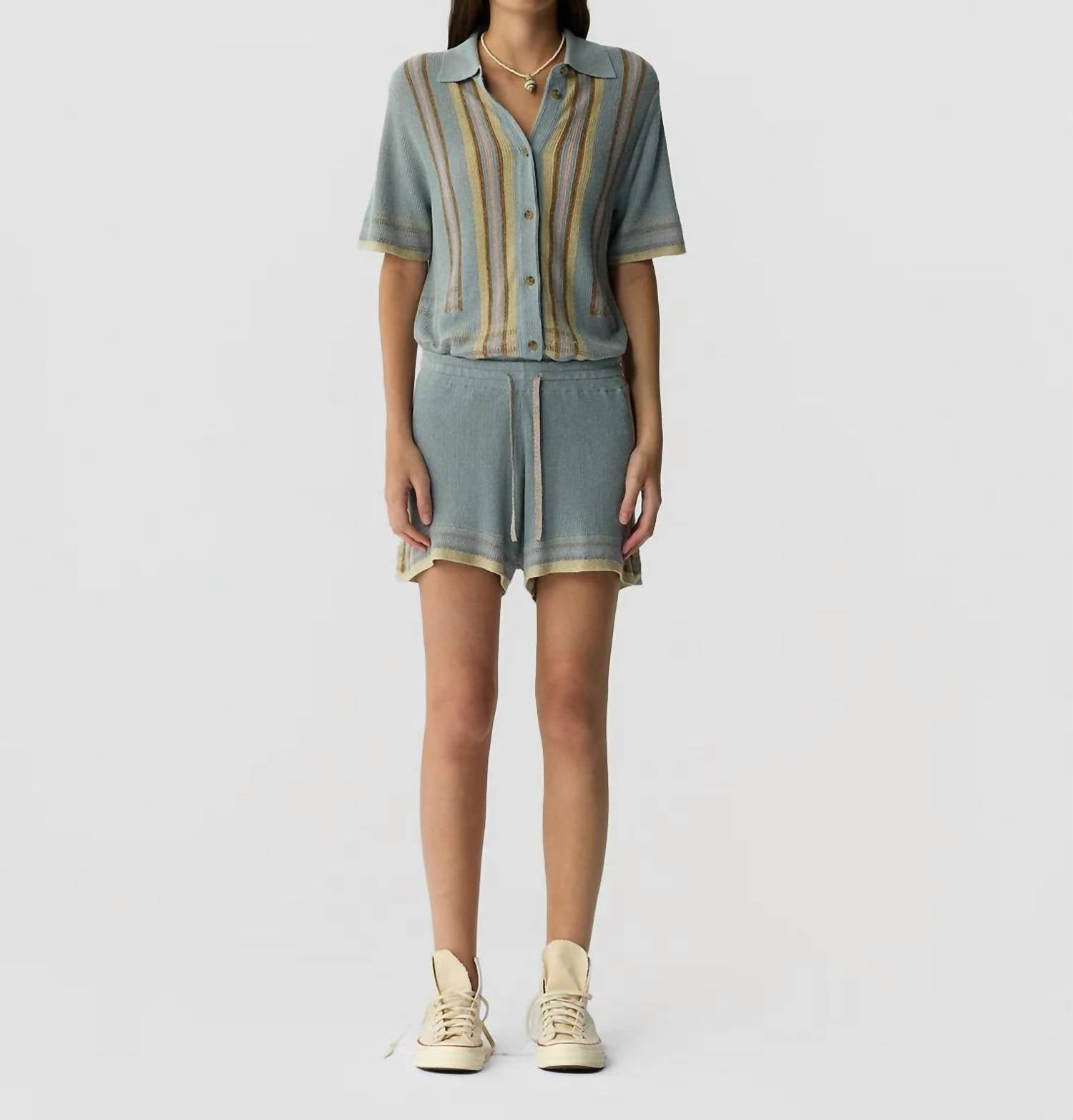 Guest In Residence Havana Short in residence havana short in clear sky combo - women's shorts
