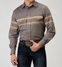 Roper - Button Down Border Stripe Shirt