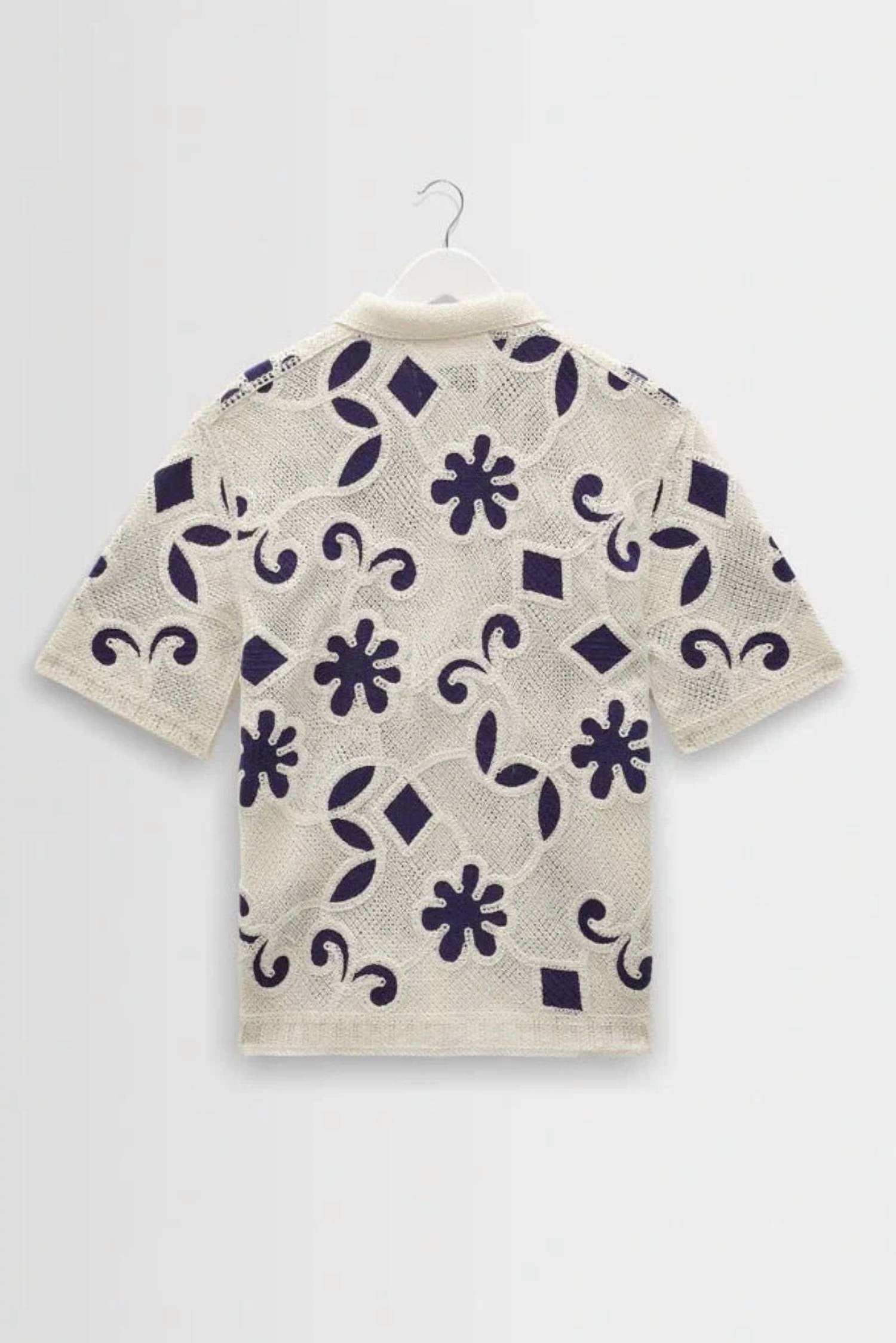 Wax London - Doodle Crochet Porto Polo Shirt