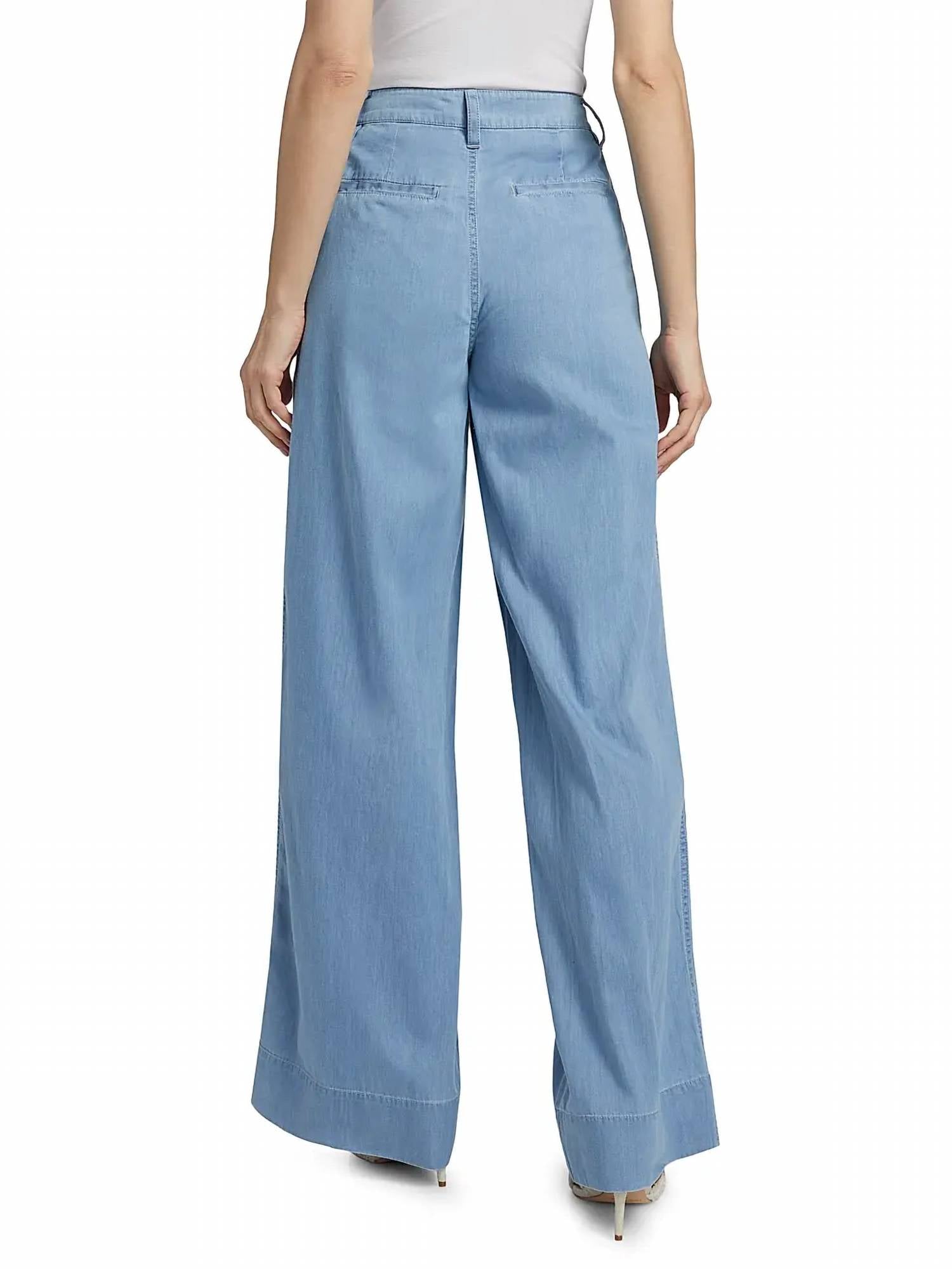 JONATHAN SIMKHAI Coralena Wide Leg Pants in stratus - women's pants - alternate view