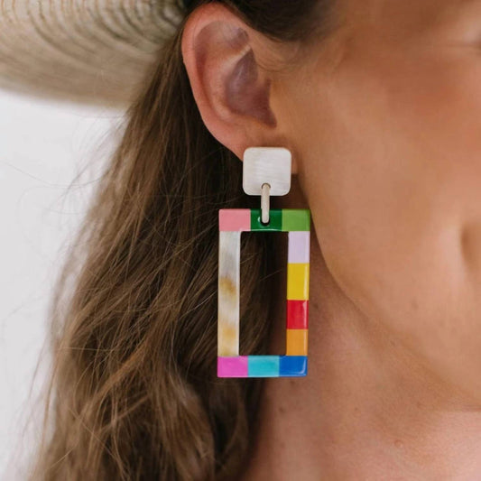 Sunshine Tienda - Rainbow Colorblock Earrings