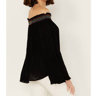Panhandle - Off The Shoulder Smocked Top