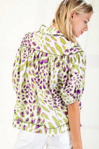 Gigio - Colorful Cowgirl Leopard Top