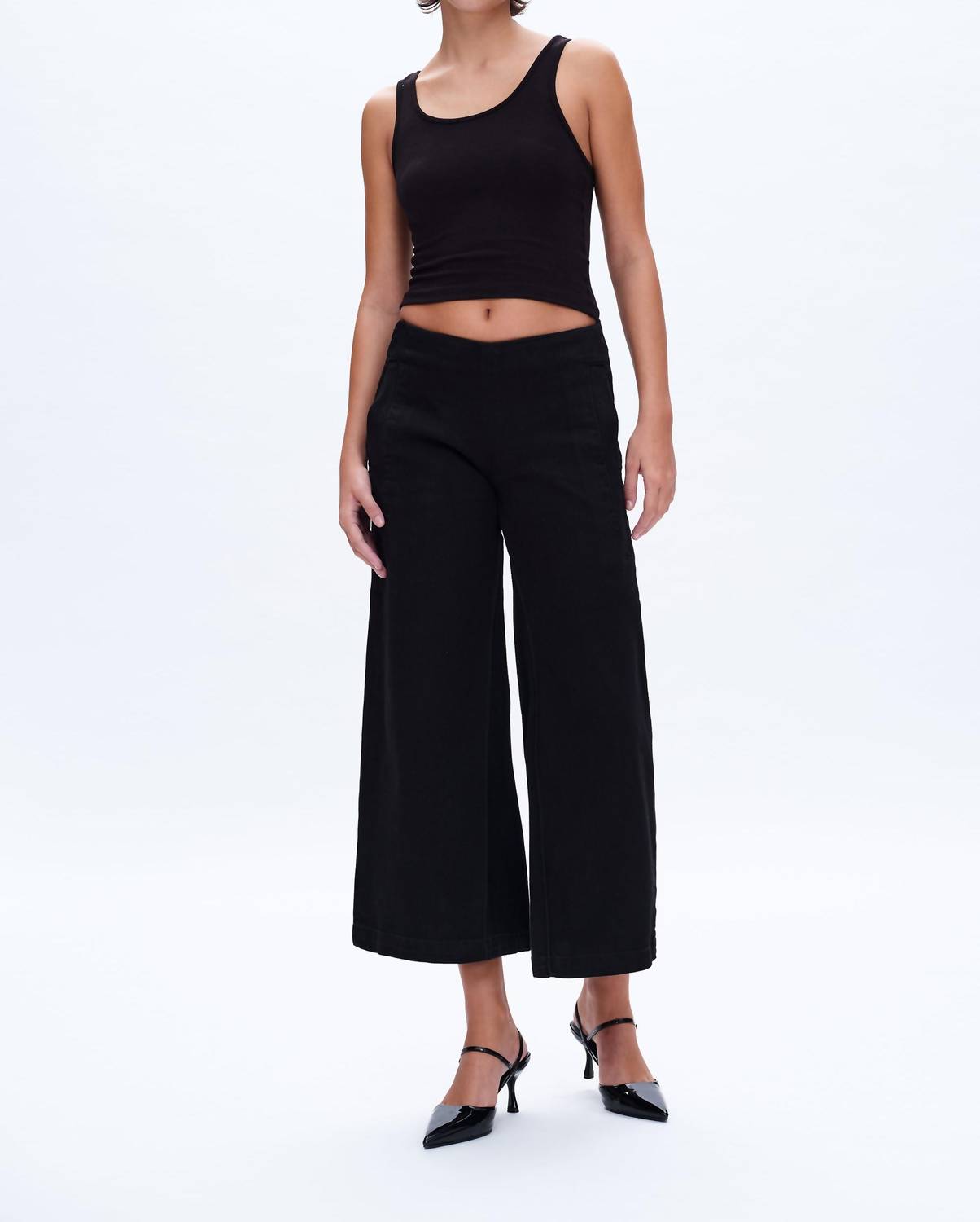 Bayeas - Timothy Wide Crop Trousers Denim Jeans