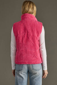 Panache - Corduroy Puffer Vest - Plus